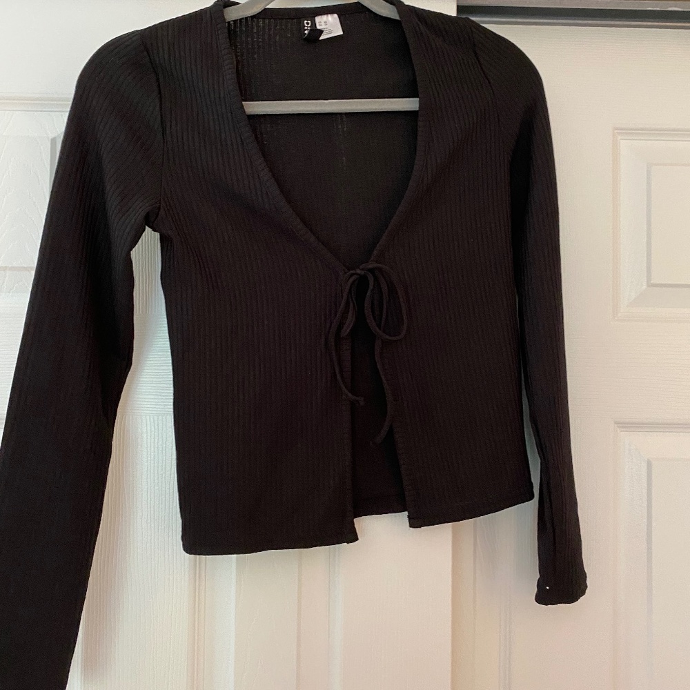 tie front long sleeve